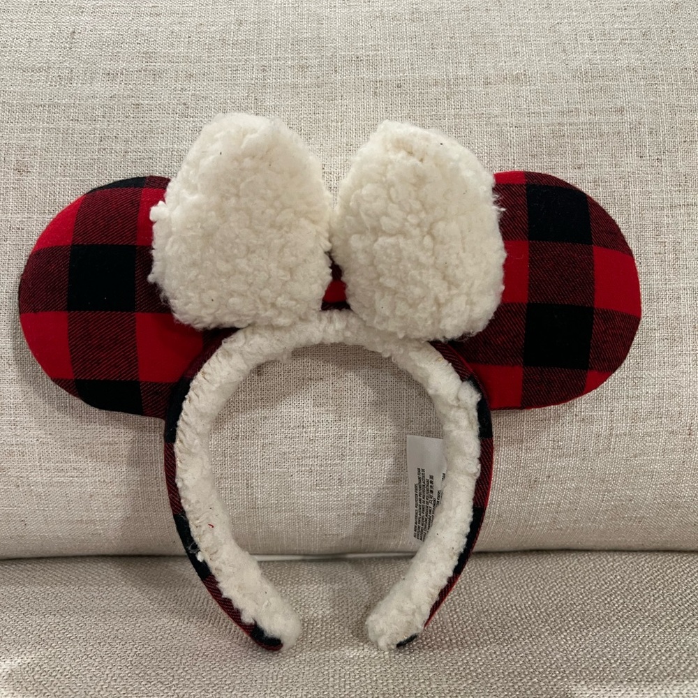 Disney Red and Black Plaid Minnie Mouse Ears